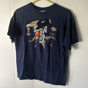 Harley Davidson Clown Navy Blue T-Shirt  Medium Honolulu HI Vintage Collectible